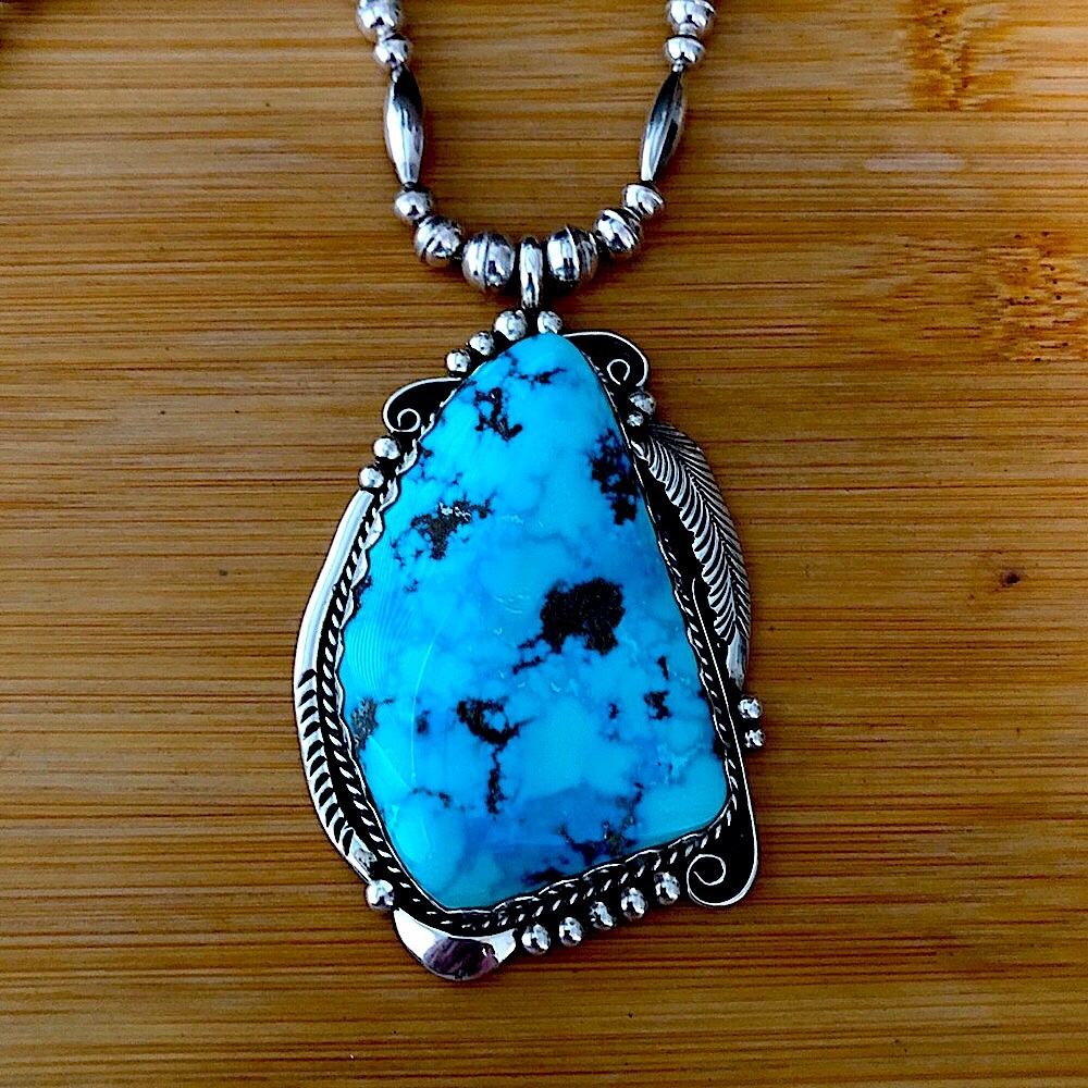 $725 Signed Designer Navajo Pendant & Necklace Marked D. SECATERO STERLING - Picture 10 of 12